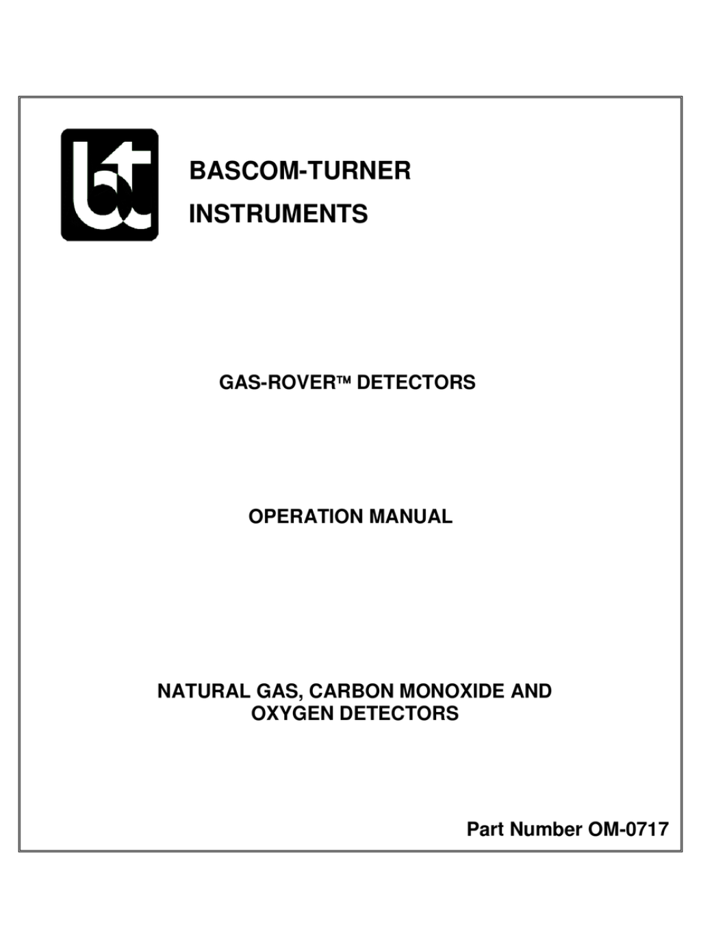 Picture of: BASCOM_TURNER GAS-ROVER VGI- OPERATION MANUAL Pdf Download
