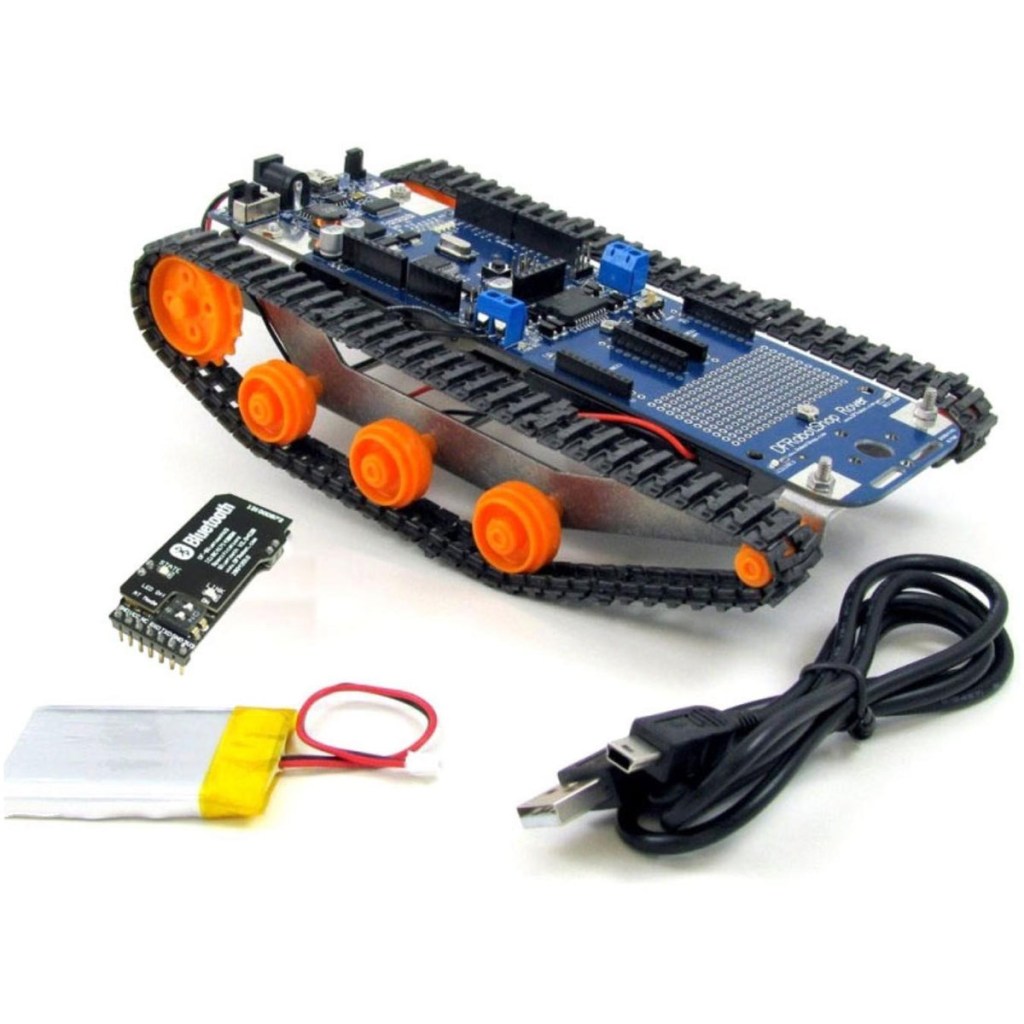 Picture of: DFRobotShop Rover V – Arduino-kompatibler Ketten-Roboter (Bluetooth Kit)
