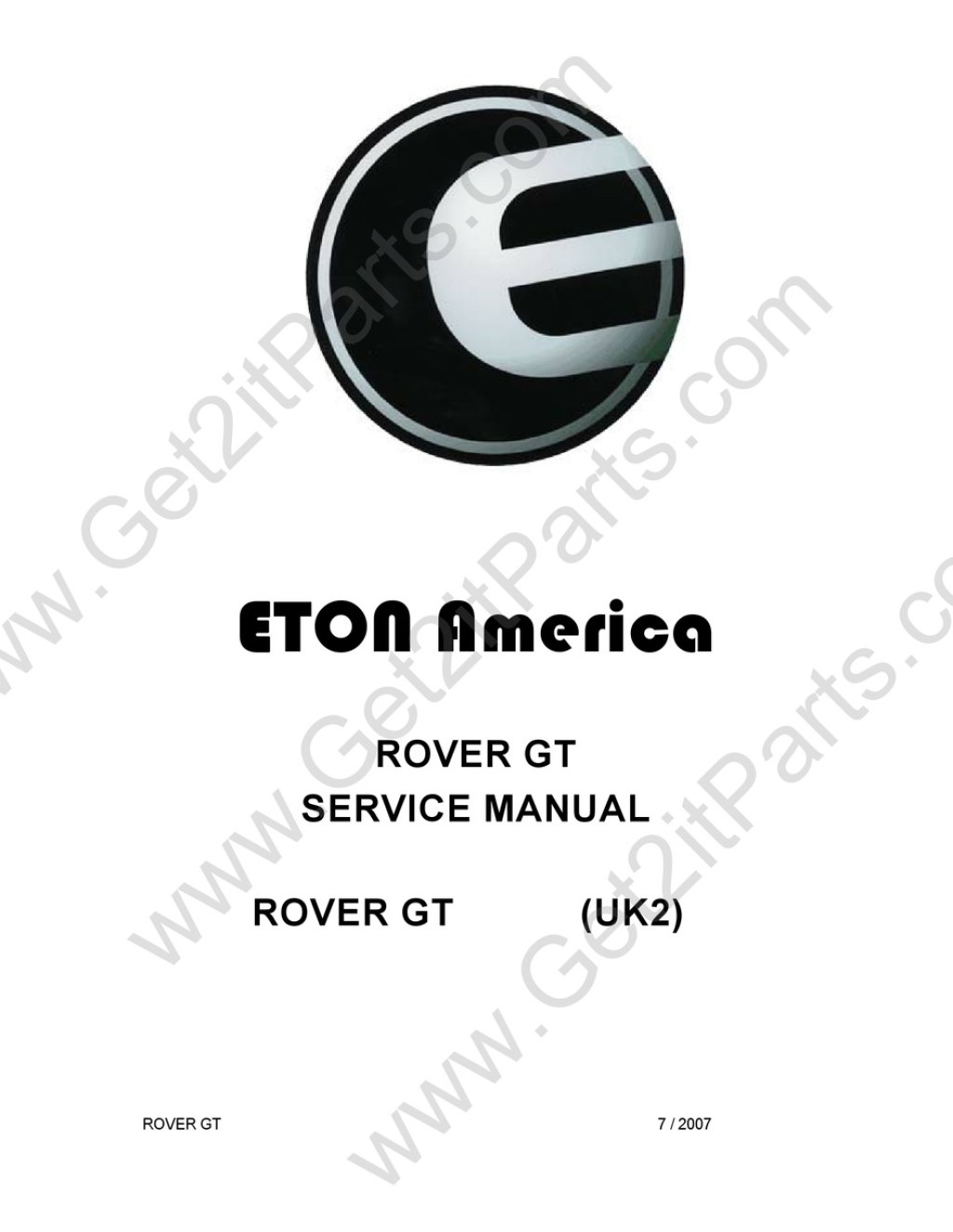 Picture of: ETON AMERICA ROVER GT SERVICE MANUAL Pdf Download  ManualsLib