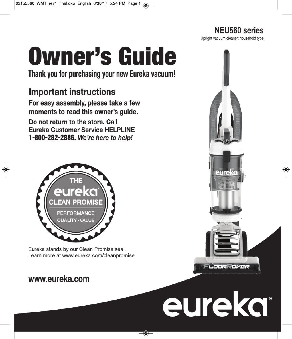 Picture of: Eureka FloorRover NEU User Manual  Manualzz