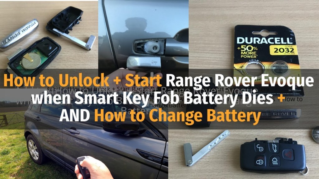 Picture of: How to Unlock + Start Range Rover Evoque when Smart Key Fob Battery Dies +  How to Change Battery
