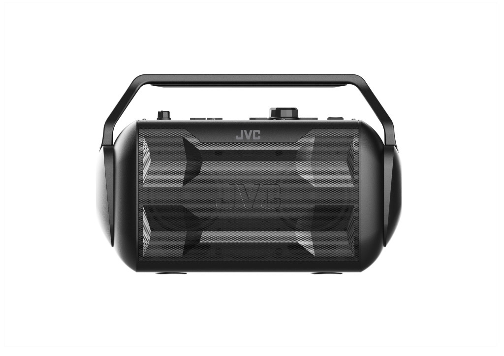 Picture of: JVC Rover Portable Indoor/Outdoor Bluetooth,  Watts of Powerful Premium  Sound,  Hours of Playtime, IPX Water Resistant, USB Port and