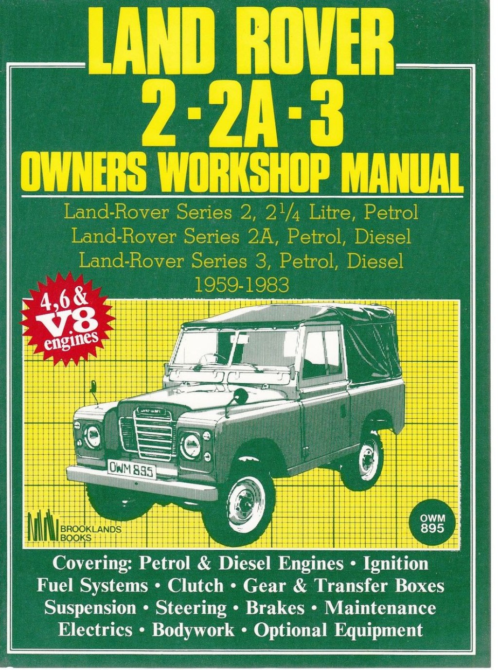 Picture of: Land Rover , A,  Petrol & Diesel ,  cylinder & V Owners Workshop  Manual