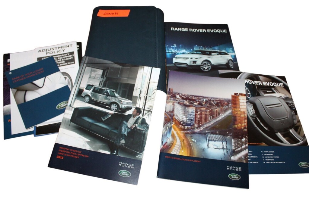 Picture of: Land Rover Evoque owners manual with case Lan