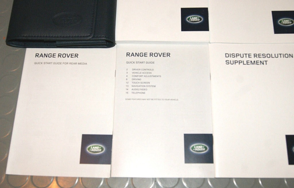 Picture of: Range Rover Land Rover Owners Manual – SET