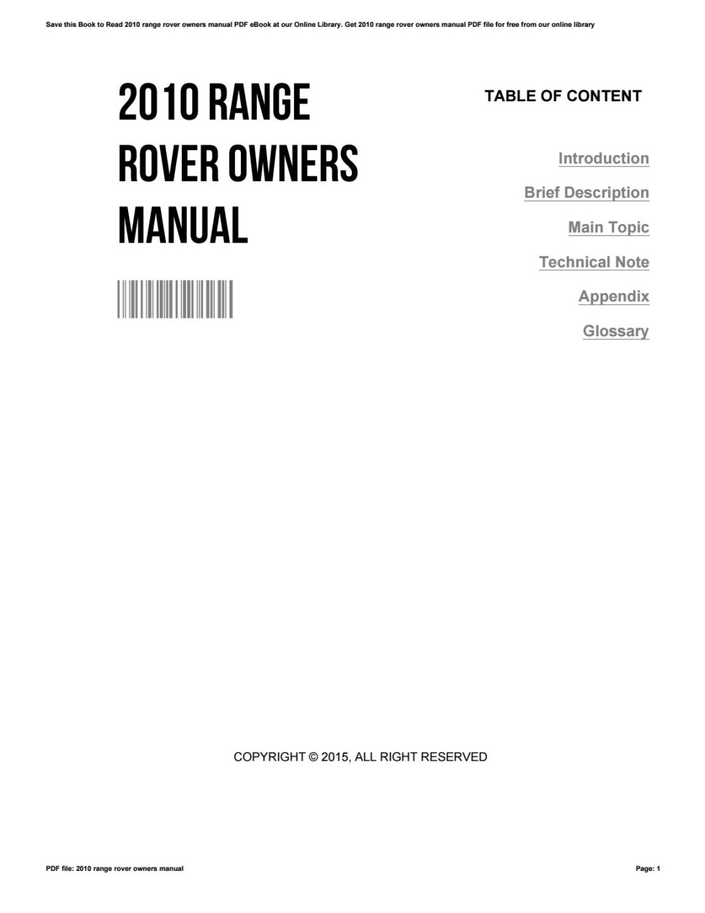 range rover owners manual by rblx - Issuu