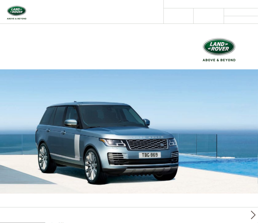 Picture of: User manual Land Rover Range Rover () (English –  pages)